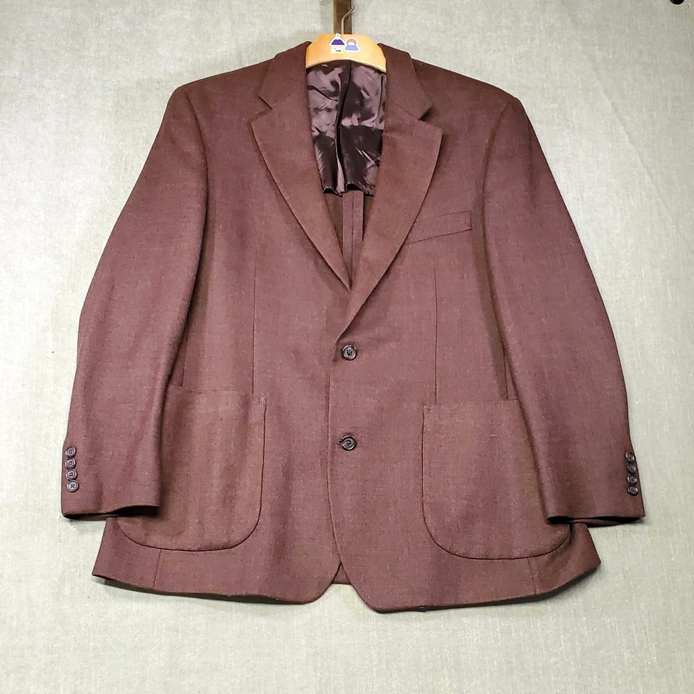 Ralph Lauren Sport Coat Mens 42R Brown Excellent Wool Patch Pocket Blazer